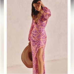 Anthropologie Luli Fama Deep V Dress